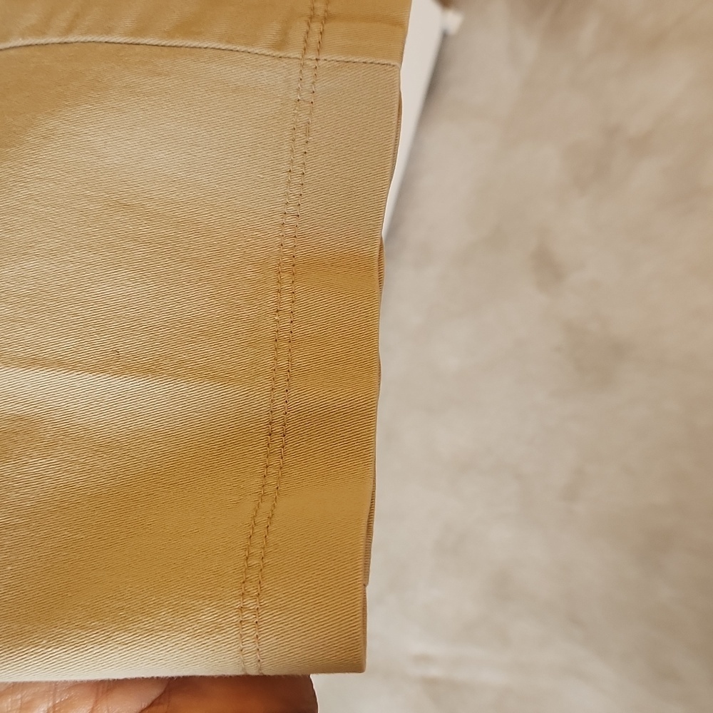 Ann Taylor Loft Women's Khaki Tan Cotton Blend Cropped Pants Size 2 Petite - Picture 9 of 11